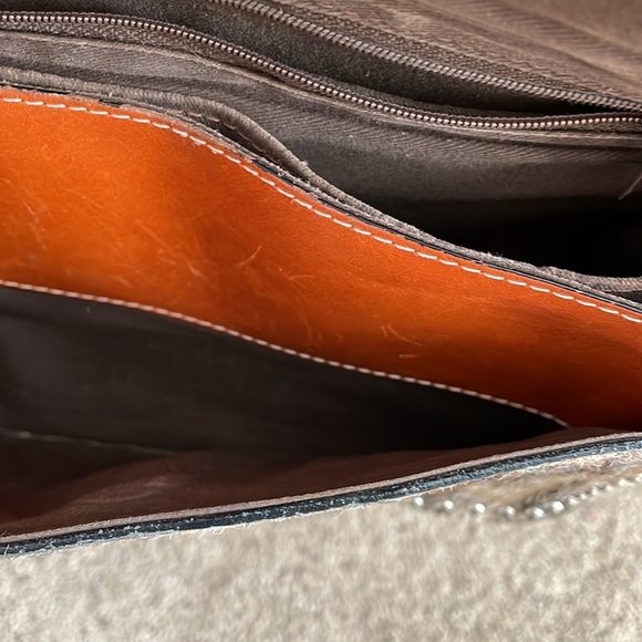 Tooled Leather Hair On Purse - Picture 6 of 7